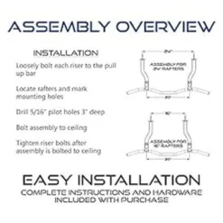 Ceiling Mount Pull Up Bar With Reversible Risers For 16 And 24 Inch Joists With Optimum Grip Spacing By Ultimate Body Press -APPLE || Garmin || FITBIT Sales 0295fa1b f4f8 44a8 a6bb 4c51a70419aa