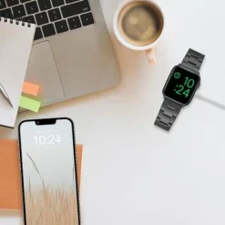 Insignia™ - Stainless Steel Link Band For Apple Watch 42mm, 44mm, 45mm And Apple Watch Ultra 49mm (All Series) - Black -APPLE || Garmin || FITBIT Sales 03072faf 34ee 51ee bc15 5b2d1bbf48be