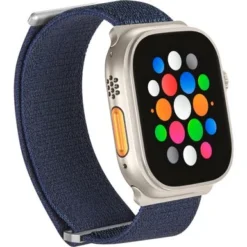 Platinum™ - Nylon Band For Apple Watch 42mm, 44mm, 45mm (Series 1-9) And Apple Watch Ultra Series 1-2 49mm - Navy Blue