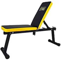 BalanceFrom Fitvids Steel Frame Fully Foldable Flat Incline Weight Training Exercise Bench, 600-Pound Capacity