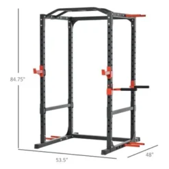 Soozier Heavy Duty Power Rack Cage Multi-Function Home Gym Exercise Workout Station Adjustable Strength Training Exercise Stand - Black -APPLE || Garmin || FITBIT Sales 0a3fc888 76bf 4daa 94e4 a8c26ff89b52