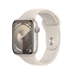 Apple Watch Series 9 (GPS) 45mm Starlight Aluminum Case With Starlight Sport Band - S/M - Starlight