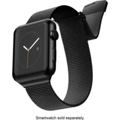 Raptic - Hybrid Mesh Watch Band For Apple Watch® 42mm, 44mm, 45mm - Black