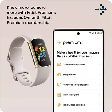 Fitbit - Charge 5 Advanced Fitness & Health Tracker - Graphite 10 Fitbit - Charge 5 Advanced Fitness & Health Tracker - Graphite - Image 10