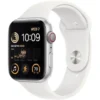 Apple Watch SE 2nd Generation (GPS + Cellular) 44mm Aluminum Case With White Sport Band - M/L - Silver