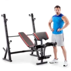 Marcy Deluxe Olympic Weight Lifting Bench - Black