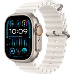 Apple Watch Ultra 2 (GPS + Cellular) 49mm Titanium Case With White Ocean Band - Titanium (Verizon)