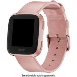 Platinum™ - Leather Watch Band For Fitbit Versa 2, Fitbit Versa And Fitbit Versa Lite - Pink -APPLE || Garmin || FITBIT Sales 3eb96d2e 7c06 52ca 93a0 d24708247688