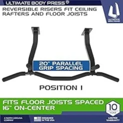 Ceiling Mount Pull Up Bar With Reversible Risers For 16 And 24 Inch Joists With Optimum Grip Spacing By Ultimate Body Press -APPLE || Garmin || FITBIT Sales 3ff40577 0fa4 43ec a132 dbd1363c67c4