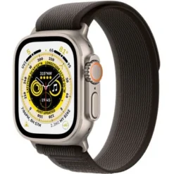 Apple Watch Ultra (GPS + Cellular) 49mm Titanium Case With Black/Gray Trail Loop - M/L - Titanium