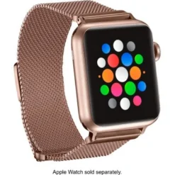 Platinum™ - Magnetic Stainless Steel Mesh Band For Apple Watch 38mm, 40mm, 41mm And Apple Watch Series 1-9 - Rose Gold