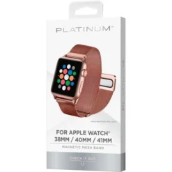 Platinum™ - Magnetic Stainless Steel Mesh Band For Apple Watch 38mm, 40mm, 41mm And Apple Watch Series 1-9 - Rose Gold -APPLE || Garmin || FITBIT Sales 4b62a262 5814 5665 a321 f260320d16dc