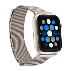 Insignia™ - Stainless Steel Mesh Band For Apple Watch 42mm, 44mm, 45mm And Apple Watch Ultra 49mm (All Series) - Champagne