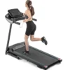 Electric Motorized Treadmill With Audio Speakers, Max.10 MPH - Black