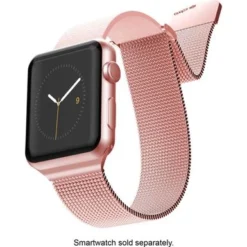 Raptic - Hybrid Mesh Watch Band For Apple Watch® 38mm, 40mm, 41mm - Rose Gold