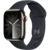 Apple Watch Series 9 (GPS + Cellular) 41mm Graphite Stainless Steel Case With Midnight Sport Band - M/L - Graphite (AT&T)