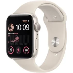Apple Watch SE 2nd Generation (GPS) 44mm Aluminum Case With Starlight Sport Band - M/L - Starlight