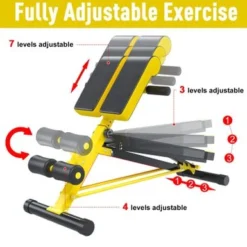 Soozier Adjustable Workout Bench Sit-Up Bench With 2 Decline Angles - Yellow -APPLE || Garmin || FITBIT Sales 592300fe f15a 4d12 85dc 4d7f8bf7ee31