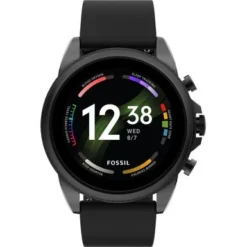 Fossil - Mens Gen 6 Black Silicone Strap Smartwatch W/ Heart Rate