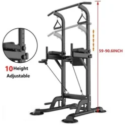 Tappio Multifunction Power Tower Pull Up Dip Station Home Gym Equipment Stable Exercise Fitness - 29"W X 35.4"D X 59-90.6"H - Black -APPLE || Garmin || FITBIT Sales 5c676243 837c 47f3 a080 0f7ef0ee081f