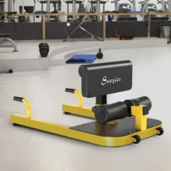 Soozier 3-in-1 Padded Push Up Sit Up Deep Sissy Squat Machine - Yellow