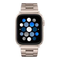 Insignia™ - Stainless Steel Link Band For Apple Watch 42mm, 44mm, 45mm And Apple Watch Ultra 49mm (All Series) - Champagne -APPLE || Garmin || FITBIT Sales 5e63b65d d5a7 5c21 81da bc5997ae0911