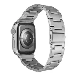 Insignia™ - Stainless Steel Link Band For Apple Watch 42mm, 44mm, 45mm And Apple Watch Ultra 49mm (All Series) - Silver -APPLE || Garmin || FITBIT Sales 6248b2da bb28 5cf2 b399 e335f27bdd1e