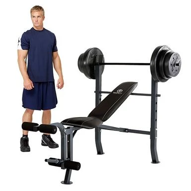Marcy Diamond Bench With 100-pound Weight Set - Marcy Diamond Bench And Weight Set MD-2082W 2 Marcy Diamond Bench With 100-pound Weight Set - Marcy Diamond Bench And Weight Set MD-2082W - Image 2