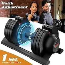 ALTLER Adjustable Dumbbell 52LB Pair Adjustable Dumbbell Set With Tray For Workout Strength Training Fitness Adjustable Weights With Anti-Slip Handle And Weight Plate For Home Exercise -APPLE || Garmin || FITBIT Sales 69362e0b 5542 4664 9dfd 0117704ecfb1