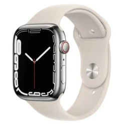 Apple Watch Series 7 Gps & Cellular 45mm Silver Stainless Steel Case With Starlight Sport Band