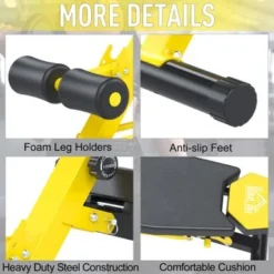 Soozier Adjustable Workout Bench Sit-Up Bench With 2 Decline Angles - Yellow -APPLE || Garmin || FITBIT Sales 6f6f838b 747e 4998 854a 55451453620b