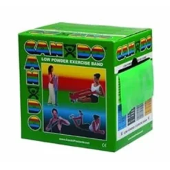 CanDo Low Powder Exercise Band, 50 Yard Roll, Green: Medium