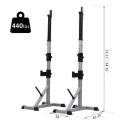 Soozier Steel 2-piece Height Adjustable Barbell Squat Rack/Bench Press - Silver/Black -APPLE || Garmin || FITBIT Sales 7ad54ab1 8877 43e9 be16 ce72c0fb195f