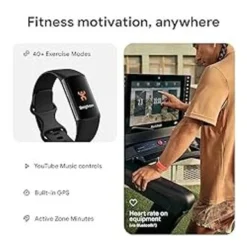 Fitbit Charge 6 Fitness Tracker With Google Apps, Heart Rate On Exercise Equipment, 6-Months Premium Membership Included, GPS, Health Tools And More, Obsidian/Black, One Size (S & L Bands Included) -APPLE || Garmin || FITBIT Sales 7d0cd4bf fb30 4ed0 8a9b 084e44cfaf4a