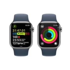 Apple Watch Series 9 (GPS + Cellular) 41mm Silver Stainless Steel Case With Storm Blue Sport Band - S/M - Silver -APPLE || Garmin || FITBIT Sales 7da64de5 bc9d 5aeb b691 127d649034ef