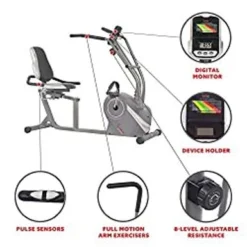 Sunny Health & Fitness Cross Trainer Magnetic Recumbent Bike With Arm Exercisers - SF-RB4936 -APPLE || Garmin || FITBIT Sales 7ea79ead 2c33 421d a750 5868f278657b