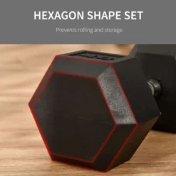 Soozier Hex Dumbbells Set, Rubber Hand Weights With Non-Slip Handles, Anti-roll, For Women Or Men Home Gym Workout - Black -APPLE || Garmin || FITBIT Sales 8838cf01 0479 4f22 a38e 3abb972915ea