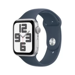 APPLE || Garmin || FITBIT Sales 7 Apple Watch SE (GPS) 44mm Silver Aluminum Case With Storm Blue Sport Band - S/M - Silver
