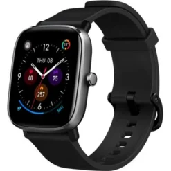 Amazfit - GTS 2 Mini Urban Edition Smart Watch 40mm Aluminum Alloy With Black Silicone Adjustable Band - Black