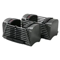 PowerBlock Sport 50 Adjustable Dumbbells, Sold In Pairs, 10-50 Lb. Dumbbells, Durable Steel Build, Innovative At Home Workout Equipment, All-in-One Exercise Dumbbells, Strength Training Grey