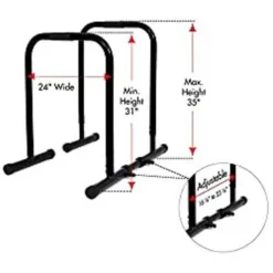 ProsourceFit Dip Stand Station, Heavy Duty Adjustable Height Upper Body Equipment For Home Gym For Tricep Dips, Pull-Ups, Push-Ups, L-Sits Black Power Tower -APPLE || Garmin || FITBIT Sales 90309d39 1198 45b4 bfe8 5ae7ec10b9d2
