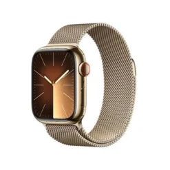 Apple Watch Series 9 (GPS + Cellular) 41mm Gold Stainless Steel Case With Gold Milanese Loop - Gold