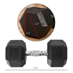 Soozier Hex Dumbbells Set, Rubber Hand Weights With Non-Slip Handles, Anti-roll, For Women Or Men Home Gym Workout - Black -APPLE || Garmin || FITBIT Sales 9691a620 118c 4a16 99b9 fb091af077e9