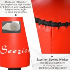 Soozier Freestanding Boxing Punch Bag Stand - Black, Red - Other Equipment - Assembly Required -APPLE || Garmin || FITBIT Sales 96a6e3a3 bbe7 4c54 9f38 f013d5ae1ee7