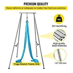 VEVOR Yoga Sling Inversion, 9.6 FT Height Inversion Yoga Swing Stand, Max Capacity 551 LBS Aerial Yoga Frame Inversion -APPLE || Garmin || FITBIT Sales 9dac25c2 f199 4944 a383 337da1908873