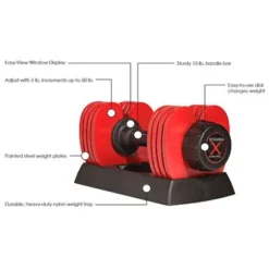 Stamina X 50-pound Versa-Bell Dumbbell - Red - 50 Lb Versa Bell II -APPLE || Garmin || FITBIT Sales a5ce78bc 1f34 44e6 bb15 bcbfe4bccfac