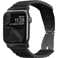 Nomad - Metal Watch Band For Apple Watch® 42mm And 44mm - Black -APPLE || Garmin || FITBIT Sales a7b2fa70 af36 5480 9c27 498231f2fd14