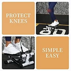 YSSOA Mini Stepper With Resistance Band, Stair Stepping Fitness Exercise Home Workout Equipment For Full Body Workout,Black -APPLE || Garmin || FITBIT Sales a7dc6ada 4697 4a36 b245 edb1fec2b571