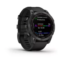 Garmin - Fenix 7 Sapphire Solar, Carbon Gray DLC Ti W/Black Band -APPLE || Garmin || FITBIT Sales ab200d31 e96c 48fc ac26 e1b4512fb915