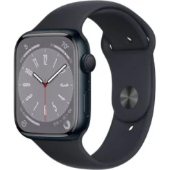 Apple Watch Series 8 (GPS) 45mm Aluminum Case With Midnight Sport Band - S/M - Midnight
